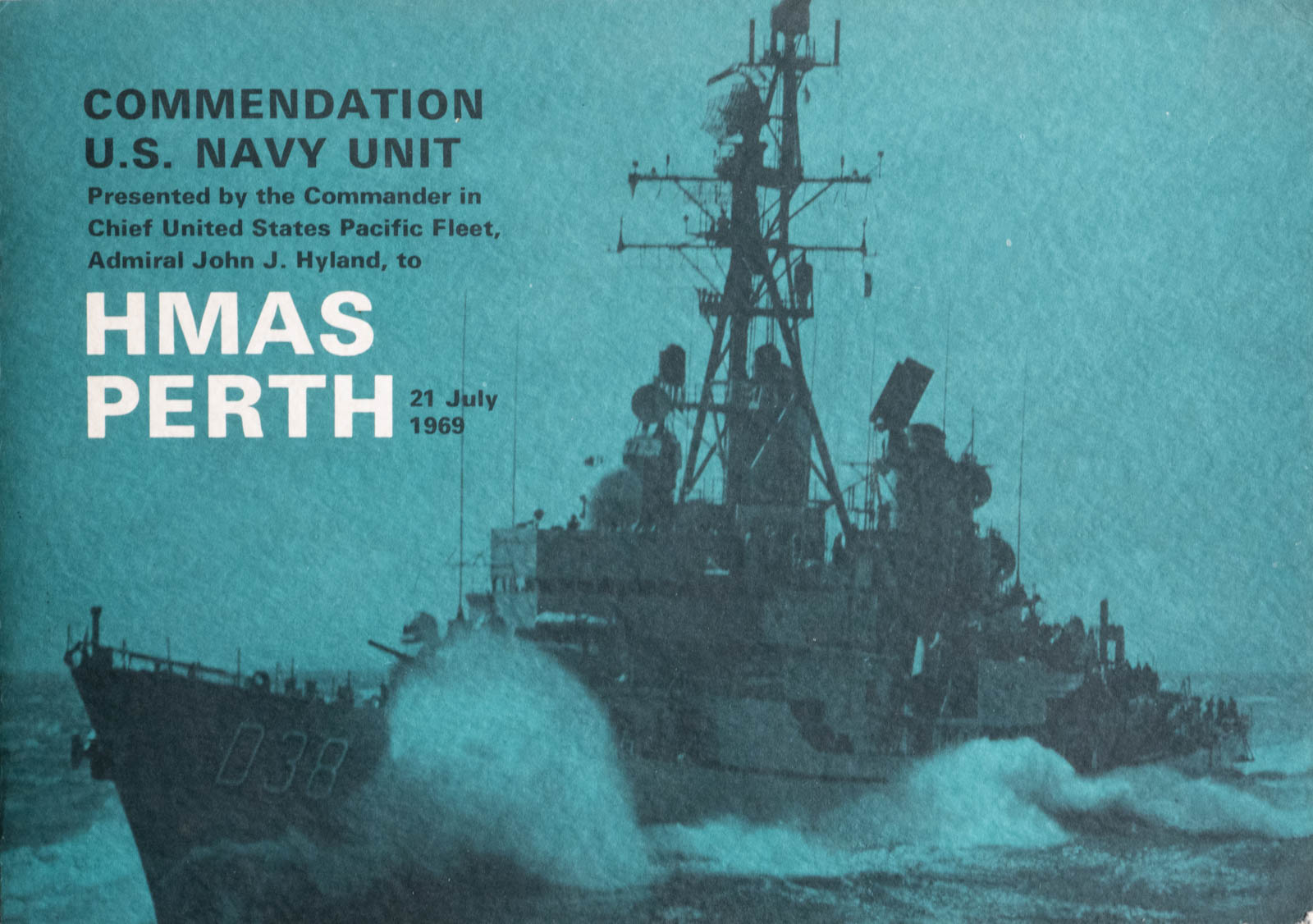 HMAS Perth Commendation Cover